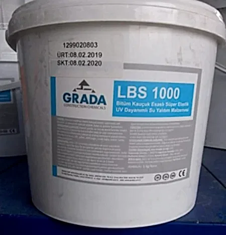 Bitüm Kauçuk UV Dirençli Su Yalıtım Malzemesi - GRADA LBS 1000